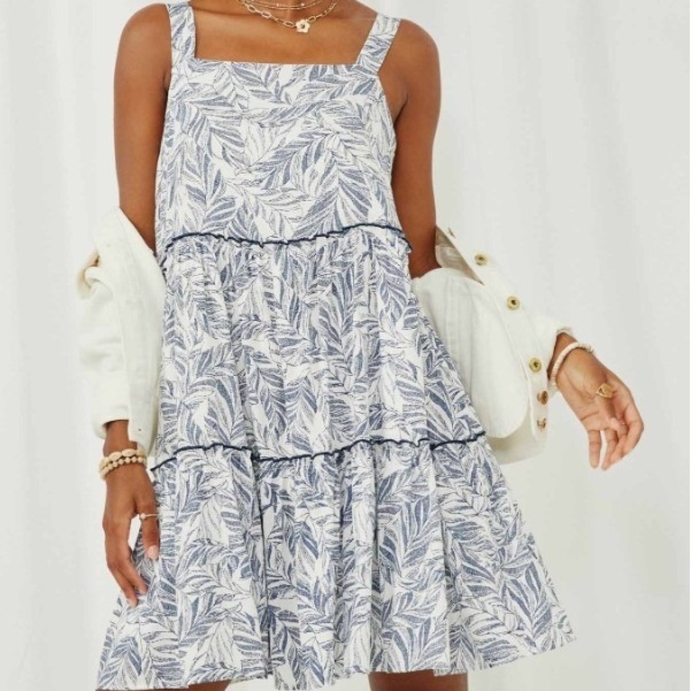 Sophie & Hailee Tiered‎ Mini Sundress Sz Large Vacation Beach